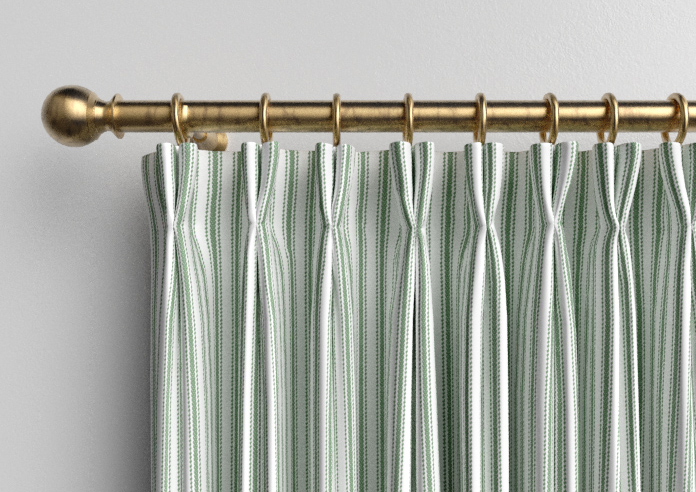 Lace Stripes, Emerald - Made to Measure Curtains - Image 10